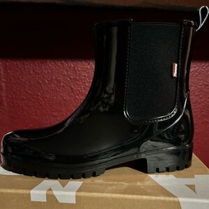Women’s Planone black rain boots